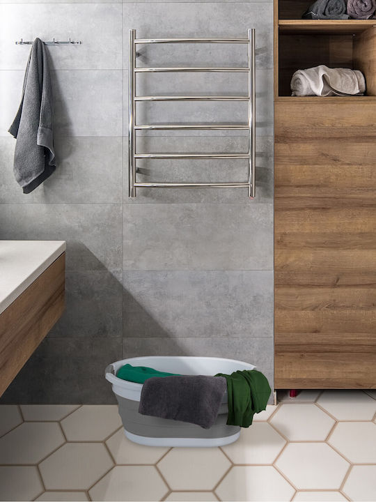 Relaxdays Coș de rufe Plastic Pliabil cu capac 24x53x38cm Gri