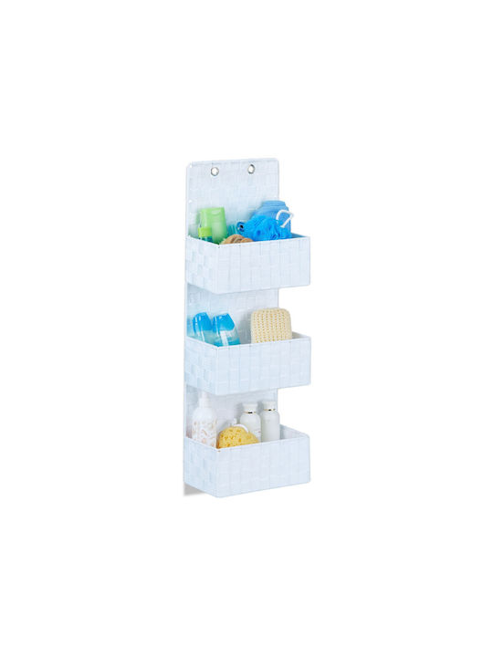 Relaxdays De perete Organizator auto Metal Albă