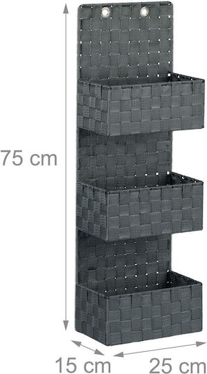 Relaxdays De perete Organizator auto Metal Gri