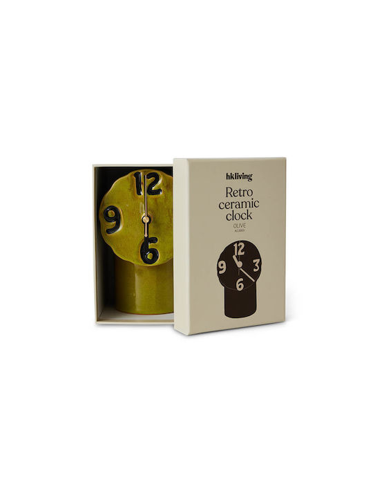 HK Living Tabletop Clock with Indicators Green ACL0003