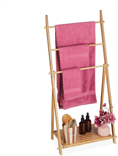 Relaxdays Raft de haine de Baie Simplu ​31.5x31.5cm Maro