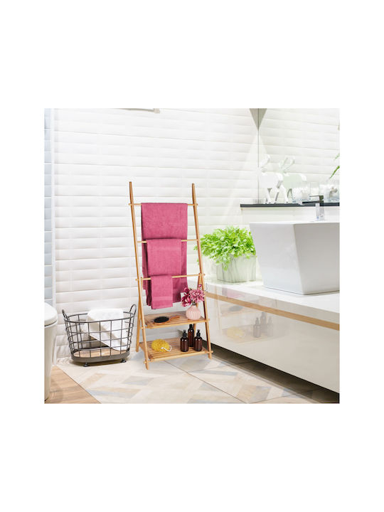 Relaxdays Raft de haine de Baie Simplu ​31.5x31.5cm Maro