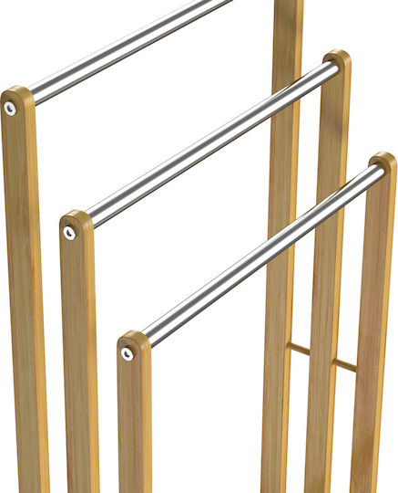 Deuba Поставка за дрехи Баня Единичен ​46x24см Inox Сив