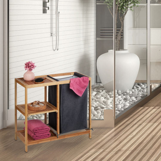 Relaxdays Raft de haine de Baie Simplu ​33x33cm Maro