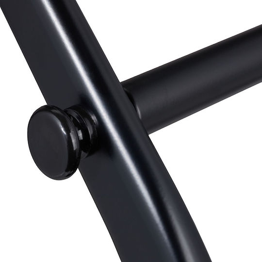 Relaxdays Поставка за дрехи Баня Единичен ​19x19см Inox Черен