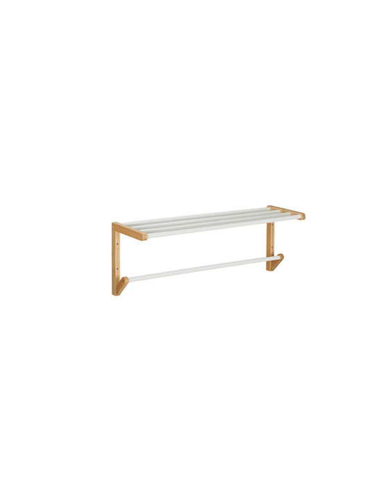 Relaxdays Single Wall-Mounted Bathroom Freestanding Towel Rack ​20x20cm White