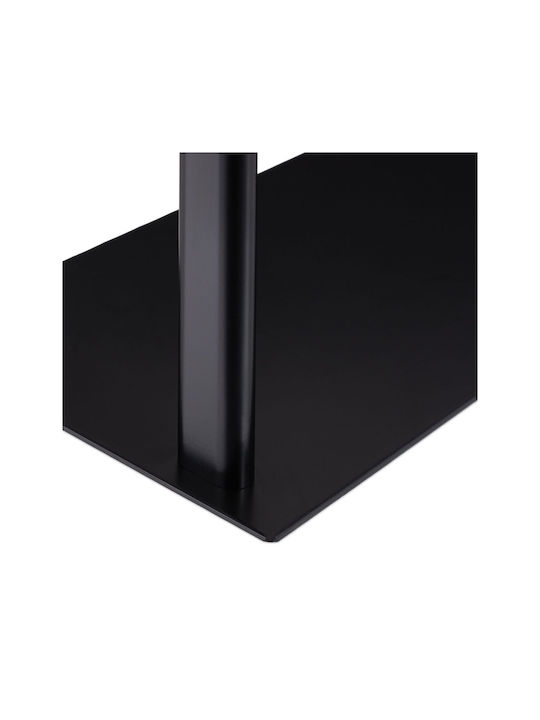 Relaxdays Raft de haine de Baie Simplu ​19x19cm Inox Negru