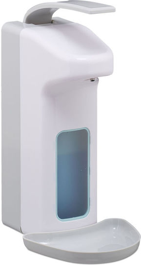 Relaxdays Επιτοίχιο Dispenser Πλαστικό Λευκό 1000ml Relaxdays Επιτοίχιο Dispenser Πλαστικό Λευκό 1000ml