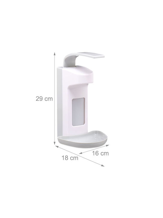 Relaxdays Επιτοίχιο Dispenser Πλαστικό Λευκό 500ml