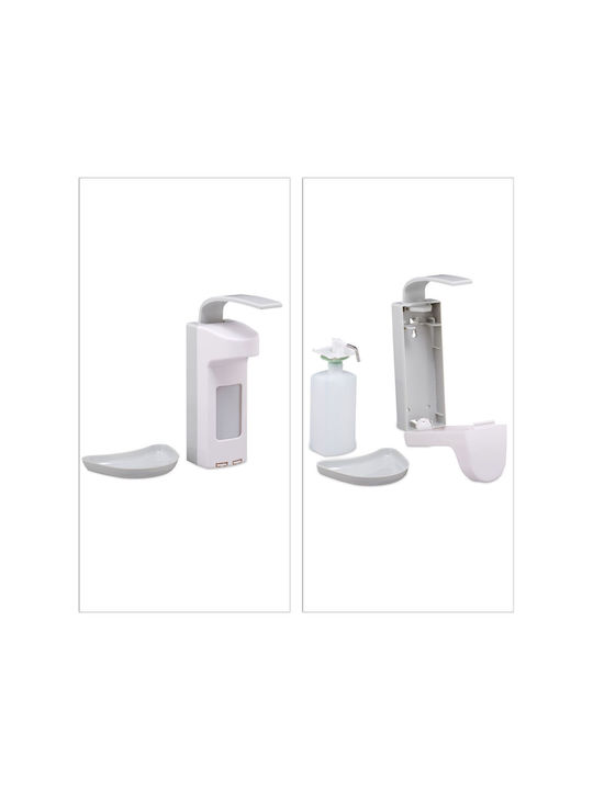 Relaxdays Επιτοίχιο Dispenser Πλαστικό Λευκό 500ml