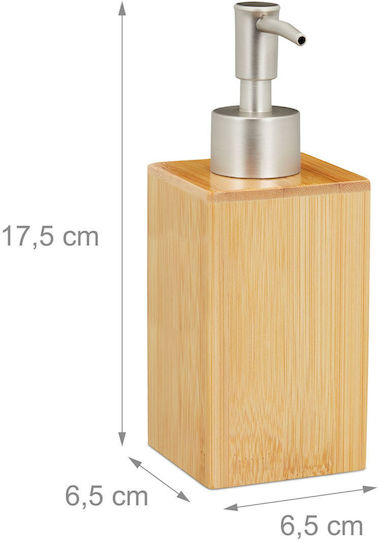 Relaxdays Dispenser Bucătărie din Bambus Bej 200ml