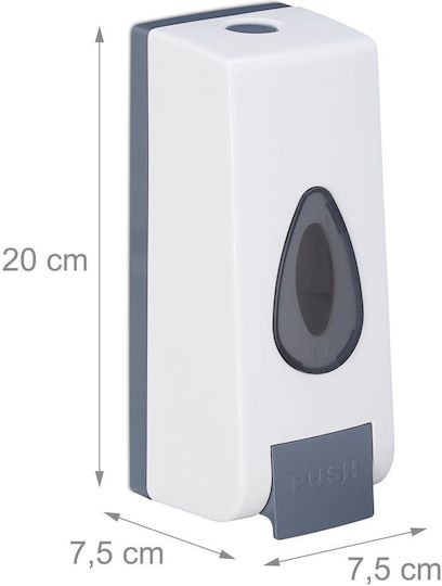 Relaxdays Montat pe perete Dispenser Bucătărie Plastic Gri 350ml