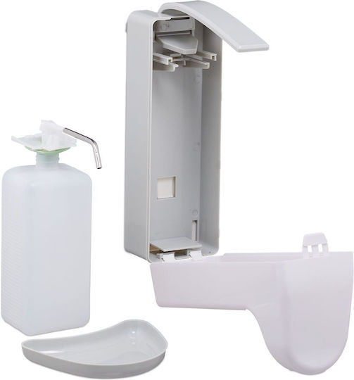 Relaxdays Montat pe perete Dispenser Plastic Alb 1000ml