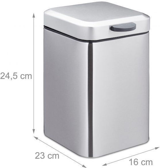 Relaxdays Inox Perie de toaletă 3lt Gri