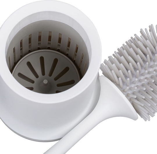 Relaxdays Plastic Toilet Brush White