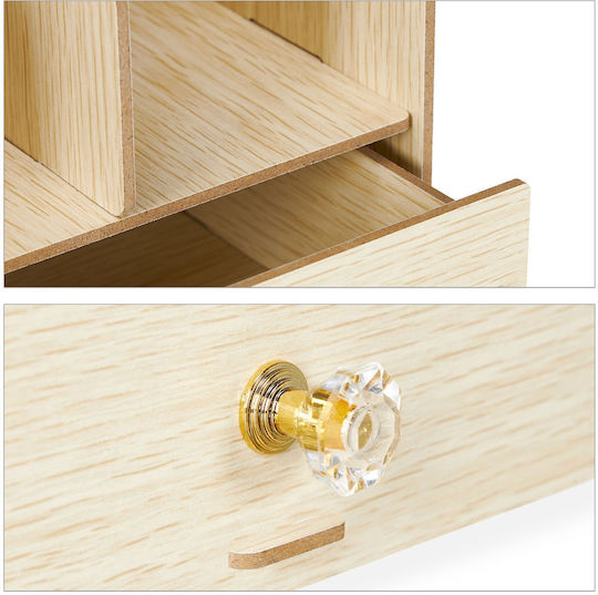 Suport organizator documente din MDF 29,5 x 33 x 24 cm maro deschis