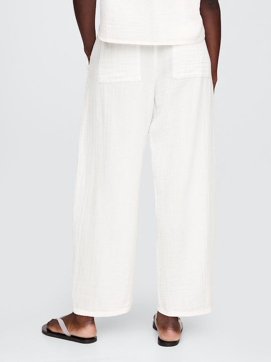 Γυναικείο Υφασμάτινο Παντελόνι Off White