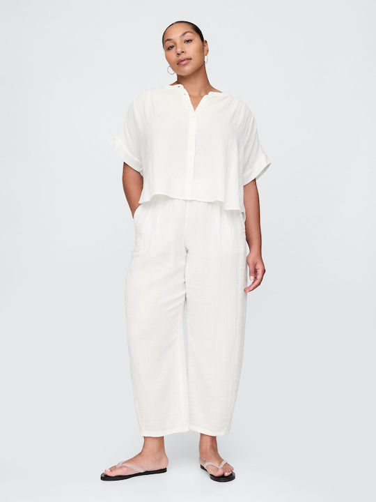 Γυναικείο Υφασμάτινο Παντελόνι Off White