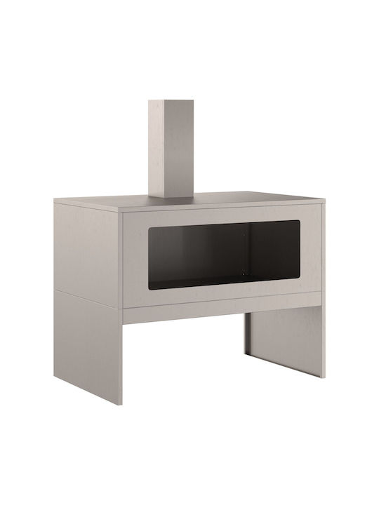 vidaXL Τζάκι Εξωτερικού Χώρου Μεταλλικό 80x50x96cm