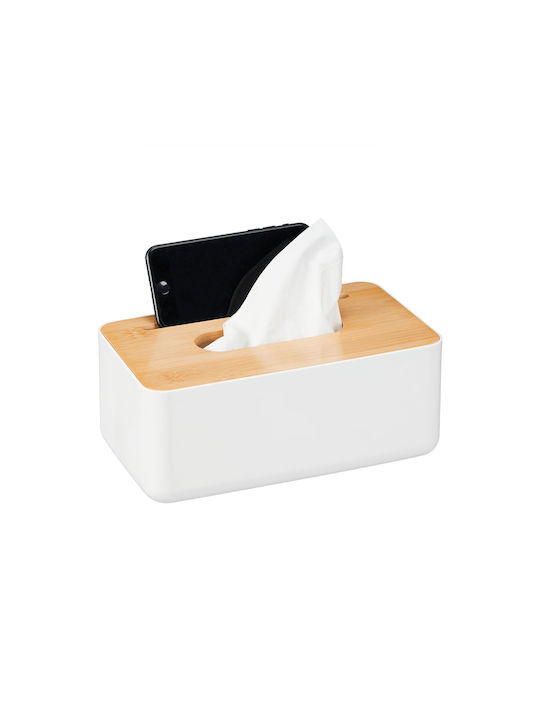 Relaxdays Suport pentru șervețele Plastică Bej 10x23x13cm 10047353