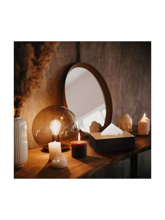 Relaxdays Wooden Napkin Holder Black 10x26x14cm 10034289