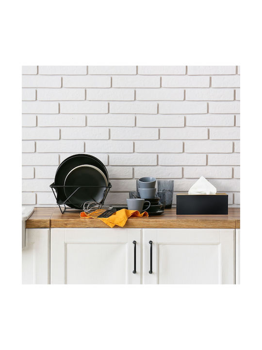 Relaxdays Wooden Napkin Holder Black 10x26x14cm 10034289