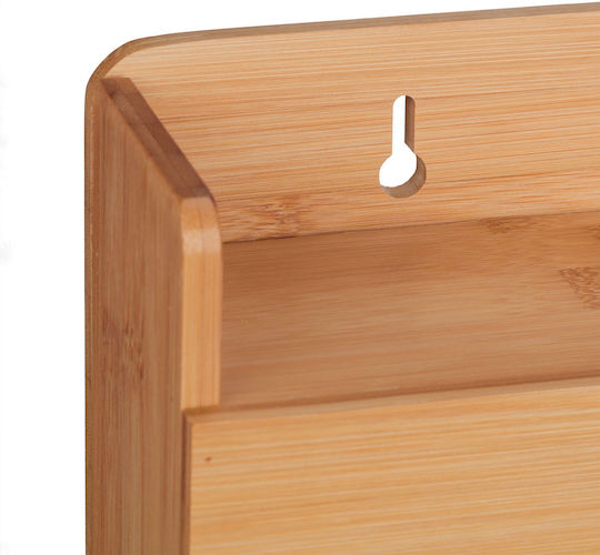 Relaxdays Suport pentru prosoape de hârtie Lemn Bej 31x11x11cm 10045696
