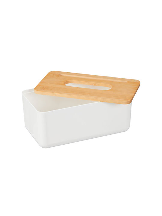 Relaxdays Suport pentru șervețele Plastică Bej 10x23x13cm 10047353