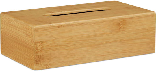 Relaxdays Wooden Napkin Holder Beige 8.5x27.5x15.5cm