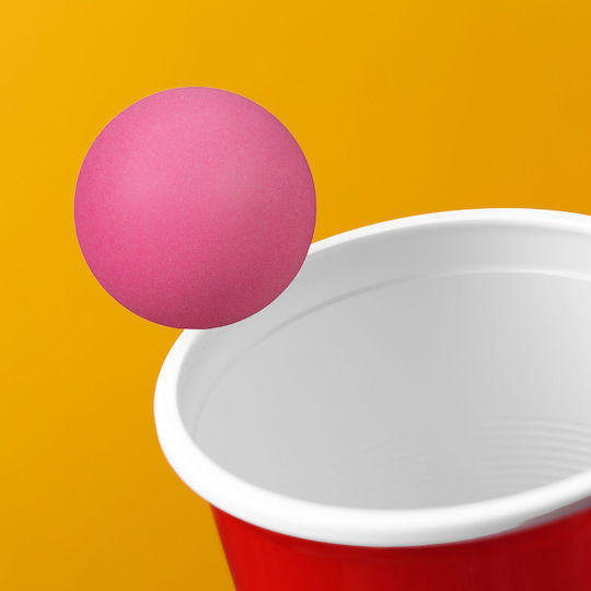 Beer Pong Balls 100 Pieces Pink Plastic Approximately 40 Mm