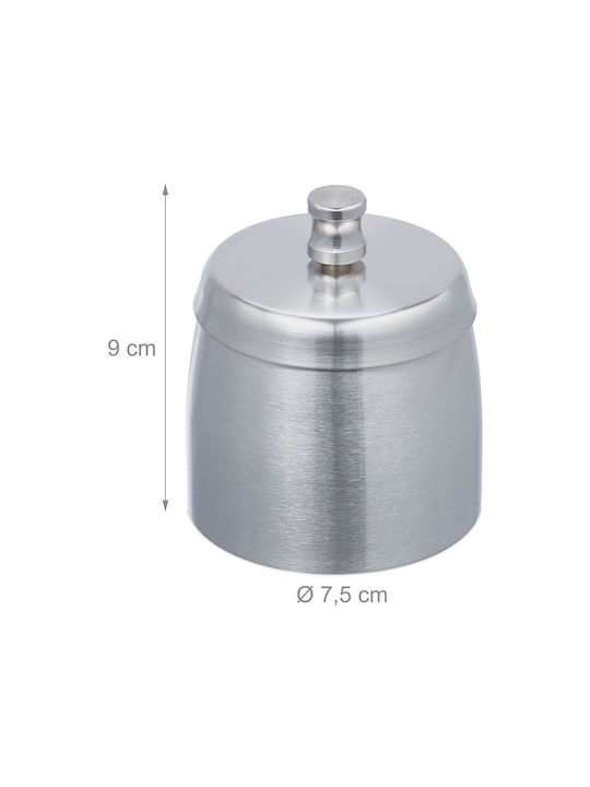 Stainless Steel Ashtray Lid Wind-resistant Modern Gray 9 X 7.5 Cm