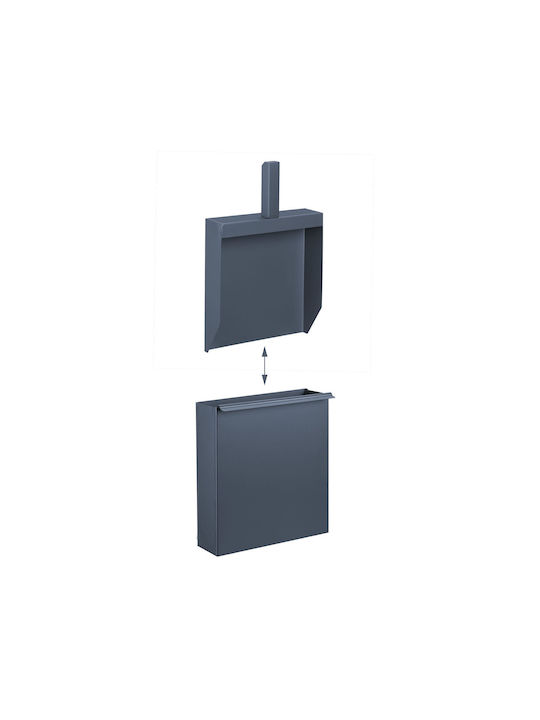 Metallic Ashtray Short Handle Dark Gray
