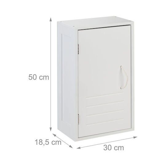 Relaxdays Cabinet de baie L50xA30xÎ18.5cm Alb