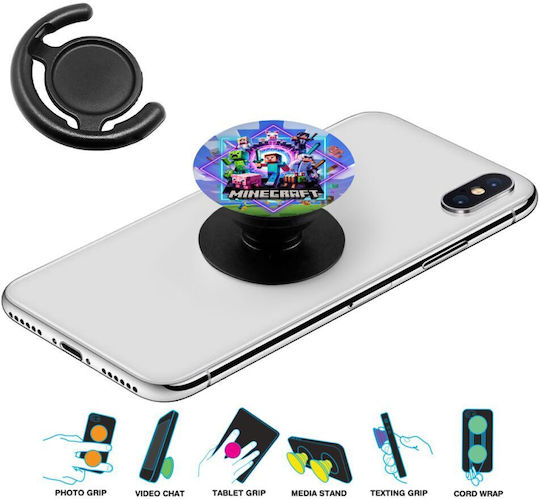 Minecraft Nether Portal Phone Holders Stand Μαύρο Βάση Στήριξης Κινητού Στο Χέρι