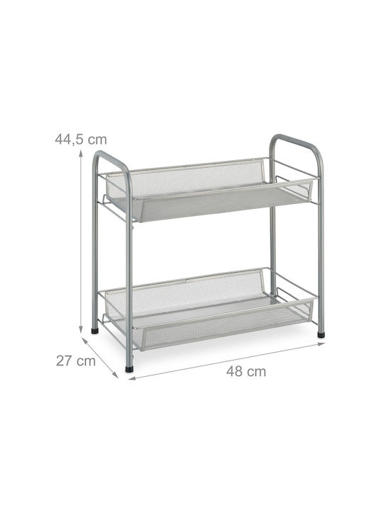 Relaxdays Επιτραπέζια Βάση Μεταλλική 44.5x48x27εκ. Γκρι