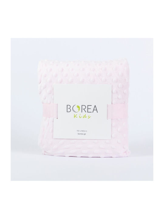 Borea Κουβέρτα Κούνιας Buddies Ροζ 110x140εκ.
