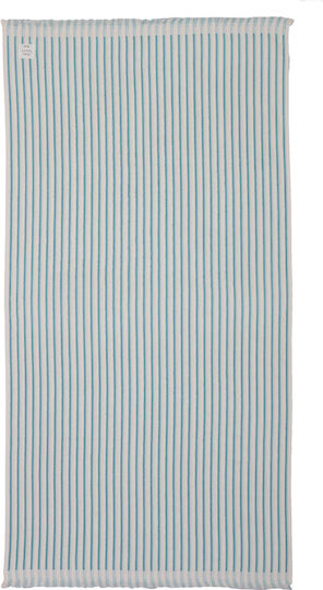 Nef-Nef Homeware Elveria Cotton Turquoise Beach Towel with Fringes 170x90cm