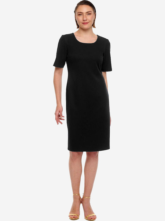 Damenkleid Sommer Midi Schwarz