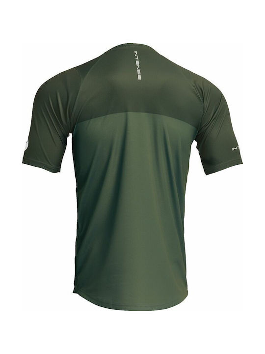 Thor Herren Kurze Ärmel Fahrradtrikot Berg Grün
