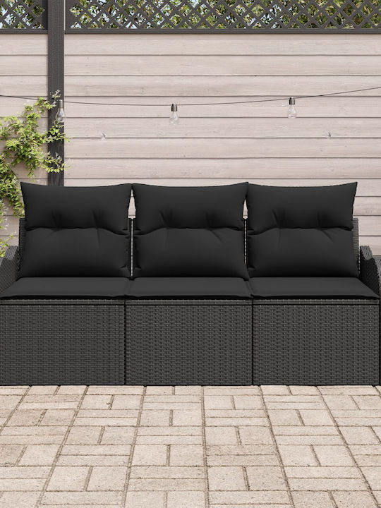 Tree-Seater Sofa Outdoor Rattan with Pillows 55x62x69cm