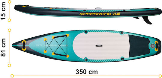 NEO Sport Reefbreak Inflatable SUP Board Length 3.5m Turquoise