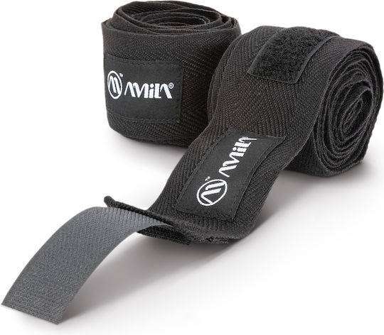 Amila Boxing Hand Wrap 4.5m Black 32003 Black