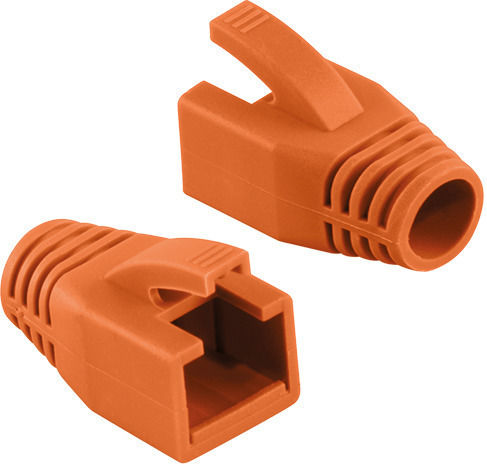 Set Capace Protectoare Conector RJ-45 Logilink Mp0035o UTP FTP SFTP Cabluri Cat6 Bărbați RJ-45 Plastic 50 Bucăți Portocaliu