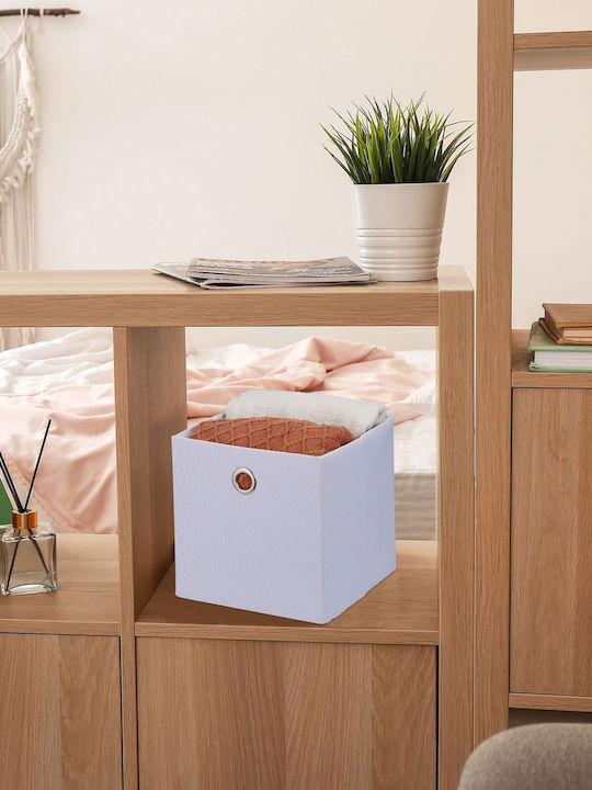 Relaxdays Coș de Depozitare Tesatura Alb 27lt 2buc