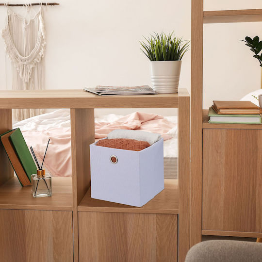 Relaxdays Coș de Depozitare Tesatura Alb 27lt 2buc