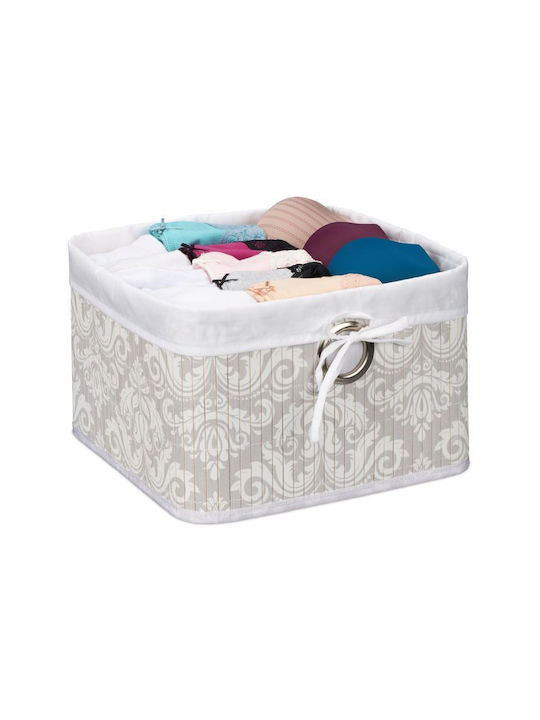 Relaxdays Aufbewahrungskorb Bamboo Gray 1Stück