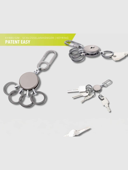 Troika Kyr80/gm Keychain "patent Easy" Matte Grey