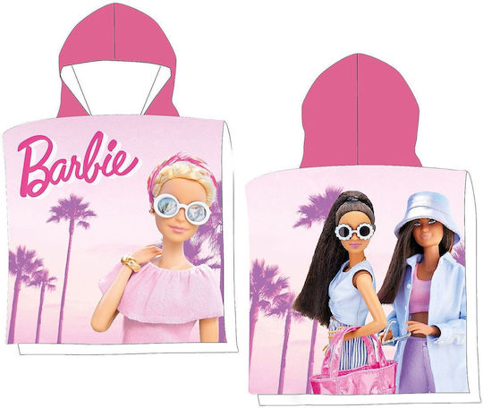 Barbie Kids Beach Poncho Barbie Pink 100 x 50 cm