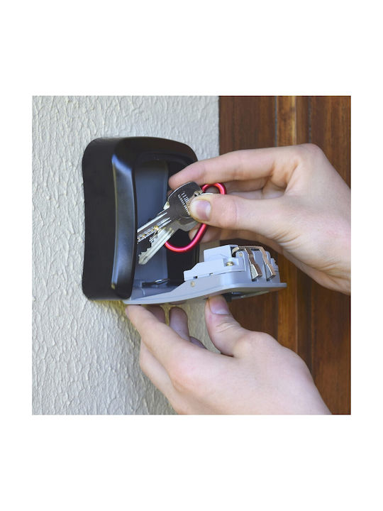 Thirard Wall-mounted Combination Key Holder Metallic with Combination Dial 11.5x4x9.4cm