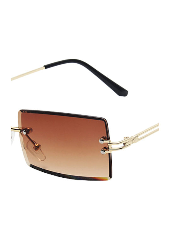 SeeVision Women's Sunglasses with Black Plastic Frame and Brown Gradient Lens 50106-BROWNOMBRE